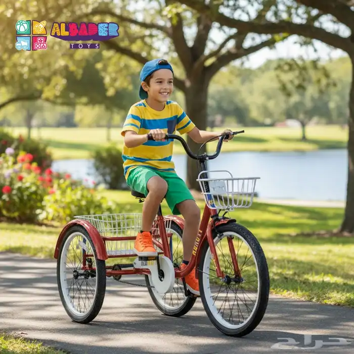 سيكل ثلاثي مع سلة خلفية مقاس 20 انش - دراجه ريجشة تصميم سلة 15