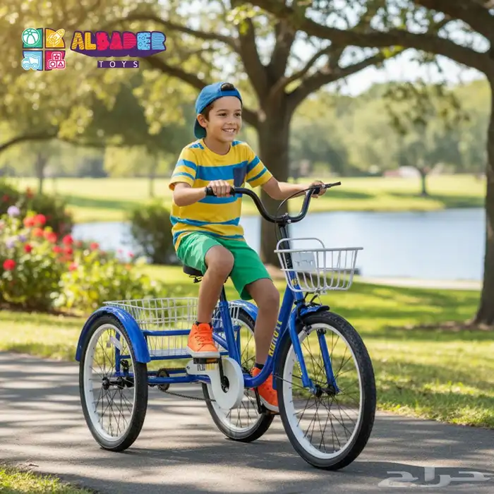 سيكل ثلاثي مع سلة خلفية مقاس 20 انش - دراجه ريجشة تصميم سلة 6