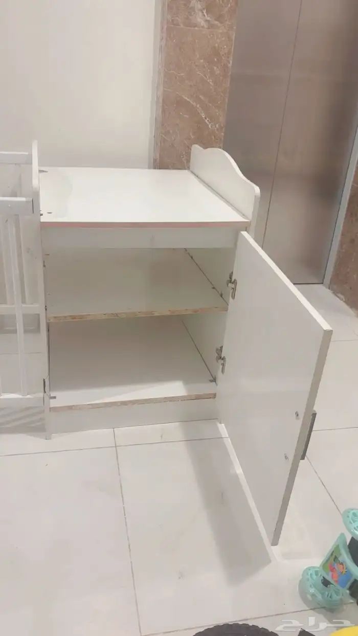 ثلاجة إمريكي ووو سرير نوم أطفال مع تخزين ملابس 7