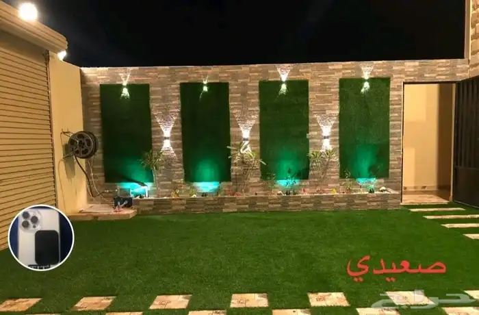 تنسيق حدائق منزلية وملاعب وتركيب جميع أنواع الثيل الطبيعي 7