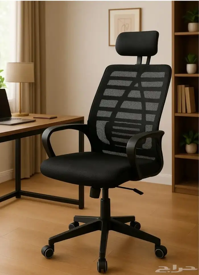 كرسي للعمل المكتبي والعمل على المكتب يتميز بتصميم إرجونومي و 4