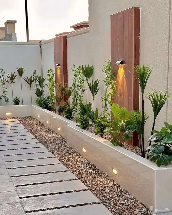 تنسيق حدايق القصيم تصميم أحواض زراعة غرف زجاجيه شلالات 2