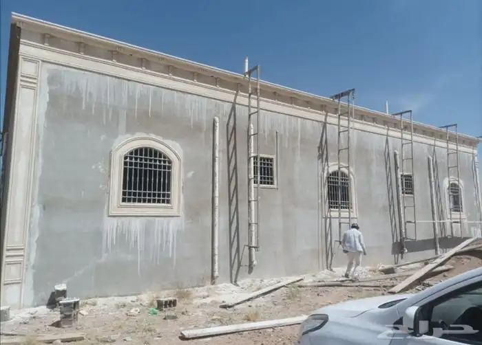 ديكورات خارجيه بديل الحجر الطبيعي سمنت أبيض وبطحاء الرياض 05 6