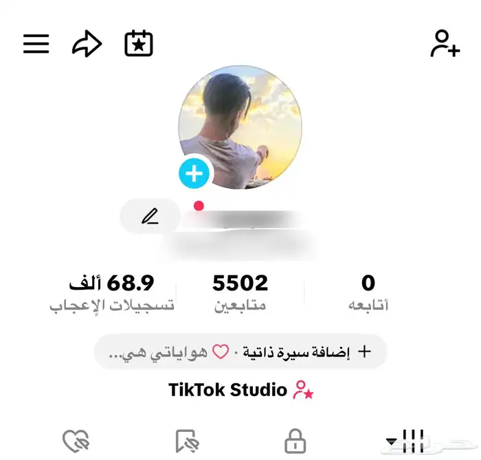 للبيع حساب تيك توك مستعجل 0