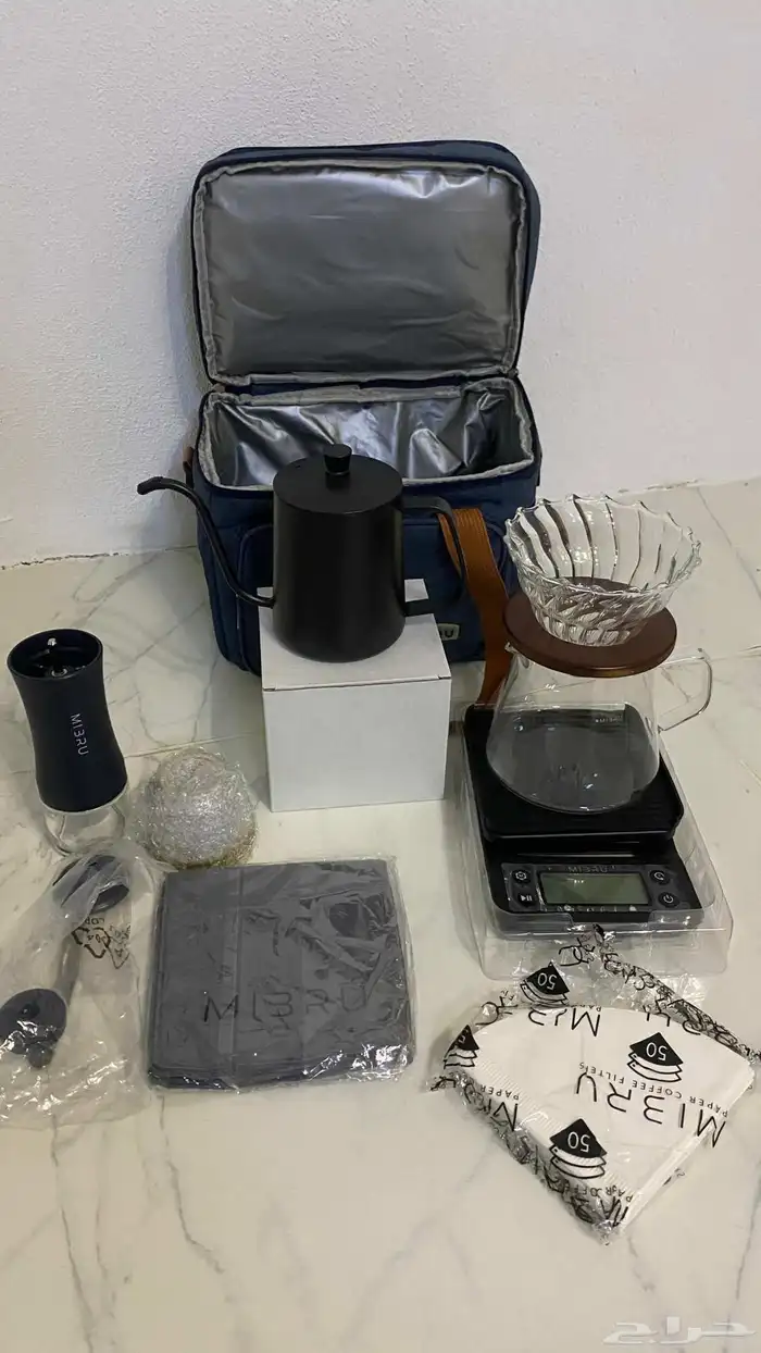 مجموعة تحضير القهوة V60 بكج من 9 قطع غير مستخدم كلها جديد 7