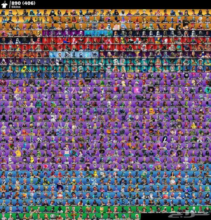 حساب فورتنايت نادر 800  سكن 0