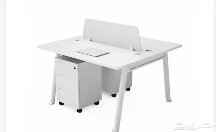 مودرن مكتب فخم ابيض  رمادي طقم بارتيشن اجتماع الاستقبال كنب 12