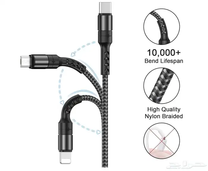 شاحن 3 في 1 بقوة 100W واط 1