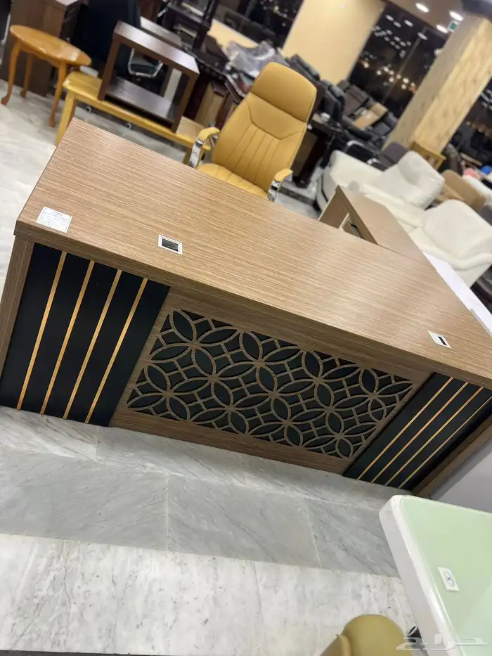 مجموعة مكتب تنفيذي فاخرة مع خزانة 65