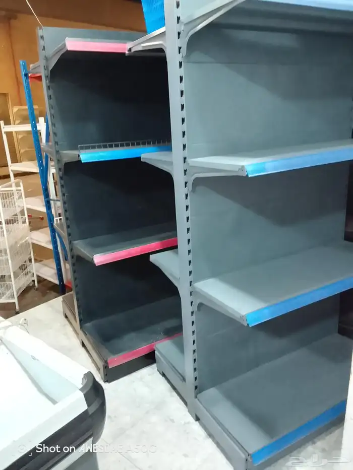 يوجد لدينا جميع انواع الرفوف سوبر ماركت كاشير حرف ال 4