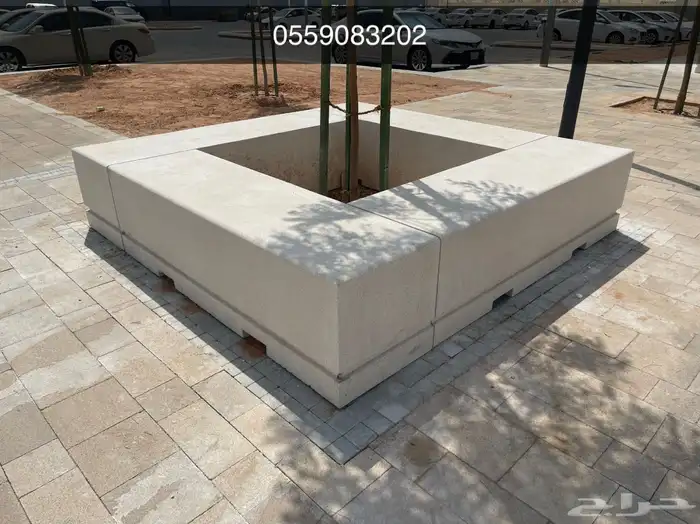 كراسي خرسانية حاويات نفايات وطاولات جلسات خرسانية 25
