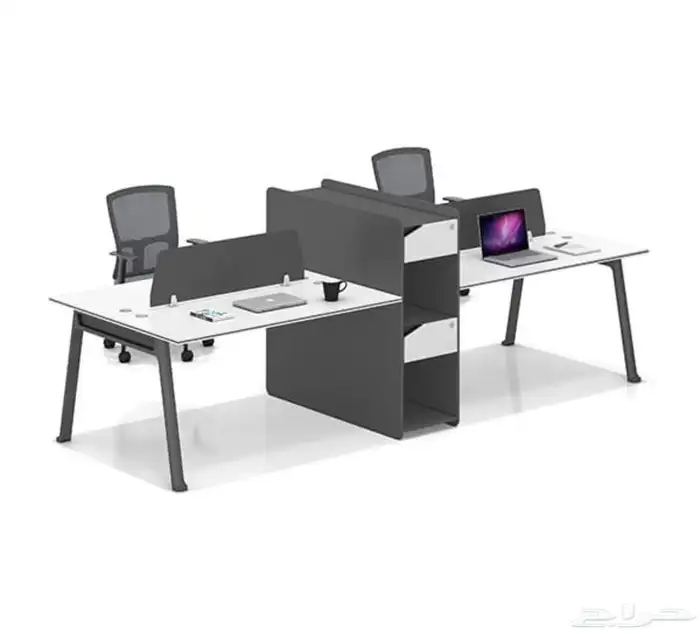 مودرن مكتب فخم ابيض  رمادي طقم بارتيشن اجتماع الاستقبال كنب 13