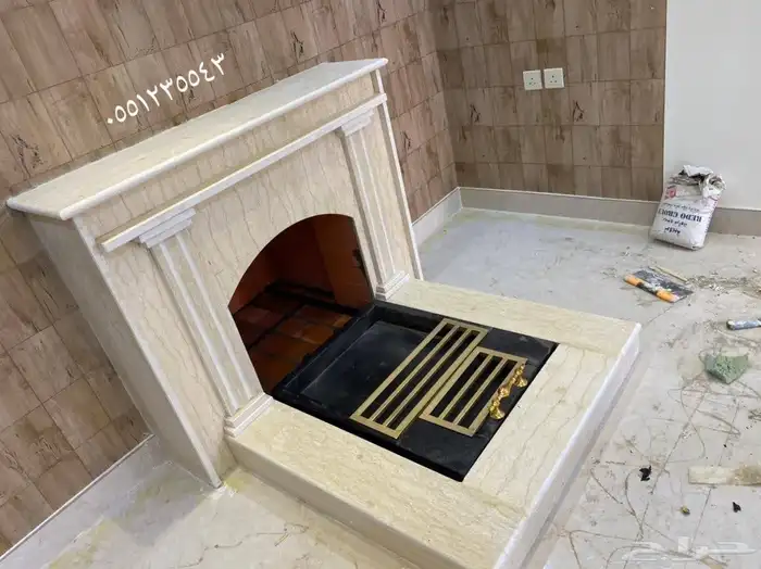 مشبات رخام _ مودرن _ خشب مع اناره_ 6