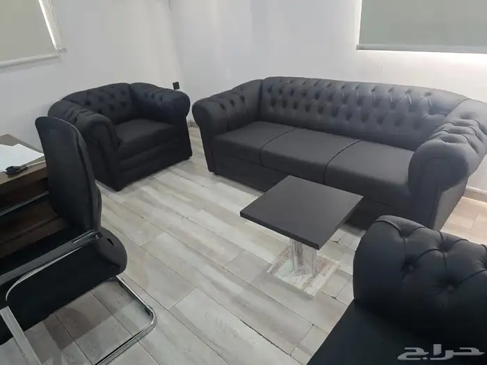 مكتبي كنب جلد و فخم موديلات 19