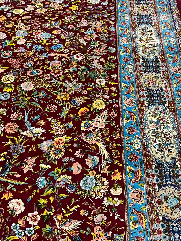 زل سجاد ايراني يدوي حرير خالص 1