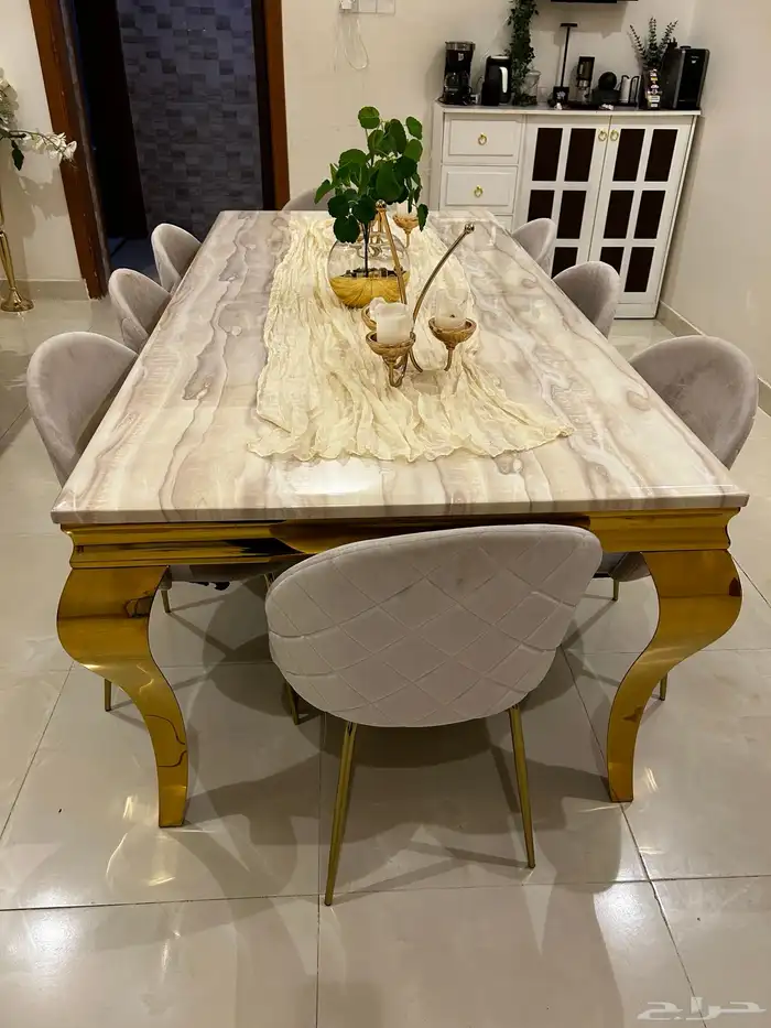 طاولة طعام 8 كراسي 0