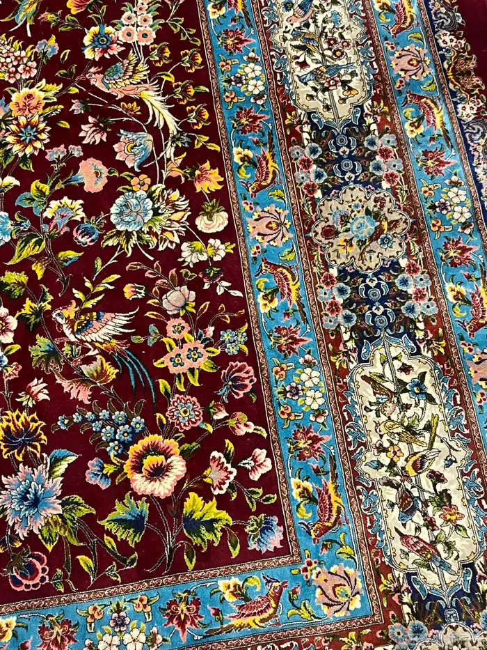 زل سجاد ايراني يدوي حرير خالص 2