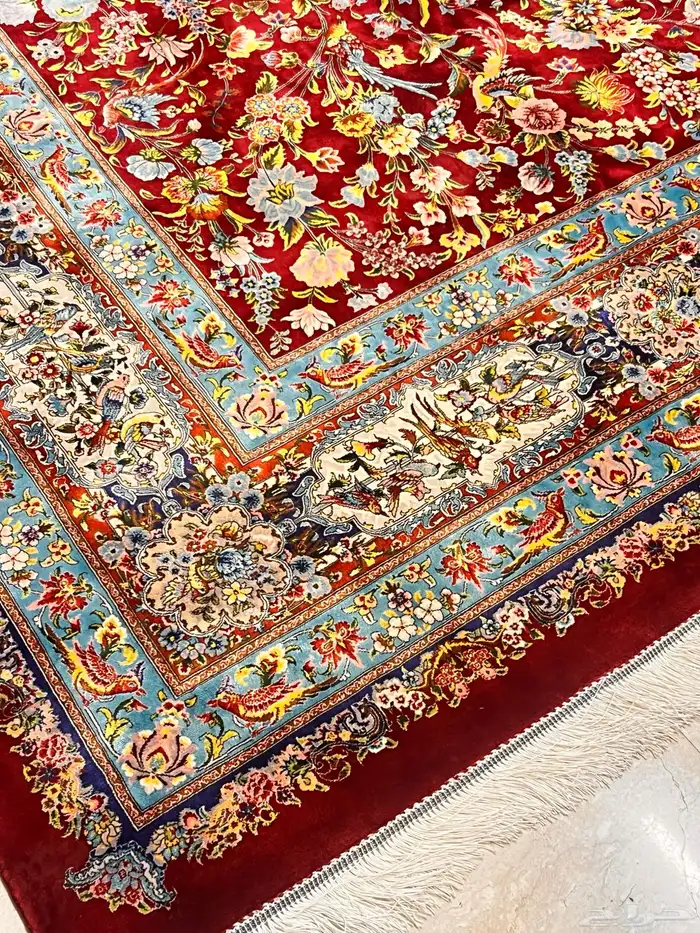 زل سجاد ايراني يدوي حرير خالص 4