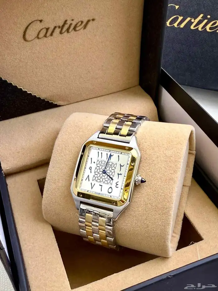 ساعة كارتير سانتوس بأرقام عربية Cartier Santos 0