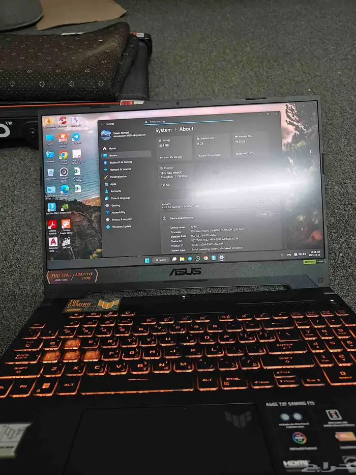 لاب توب اسوس توف f15 507vv للألعاب او التصميم 2
