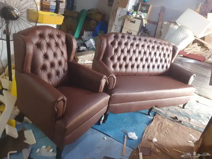 جديد كنب جلد فخم طقم متوفر. ( أسعار جمله) 12