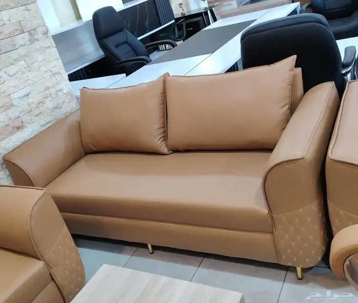 مكتبي كنب جلد و فخم موديلات 8