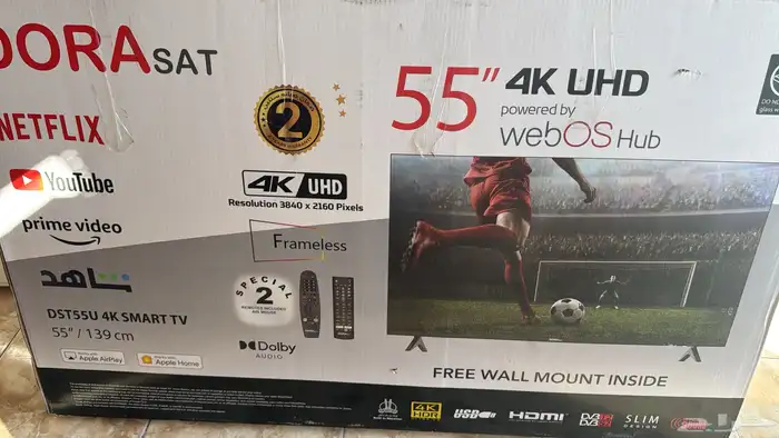 شاشة جديدة بالكرتون 55 بوصة سمارت 0