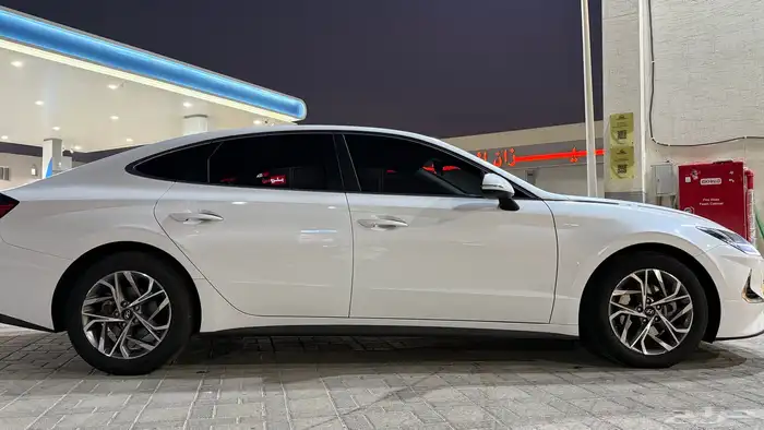 سوناتا هونداي 2021 أبيض كوري ممشى 91 ألف 2