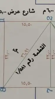 ارض مستوية مطلة في اعلى مخطط طيبة (العطير) في النوارية 3
