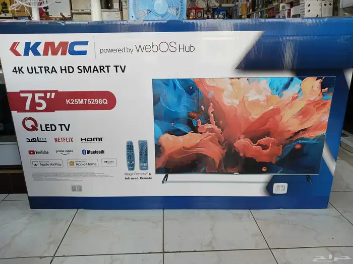 بيع شاشة شاشات تلفزيون جديد توصيل تركيب فوري اخر اصدار 4k 9