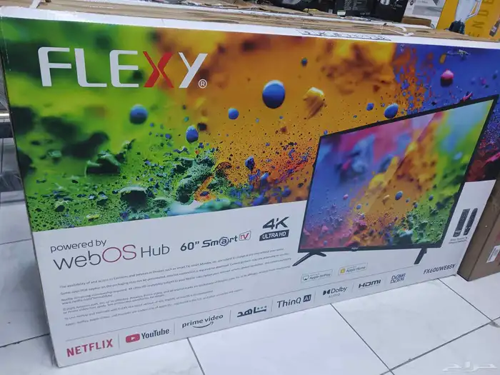بيع شاشة شاشات تلفزيون جديد توصيل تركيب فوري اخر اصدار 4k 18
