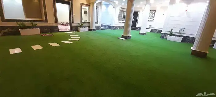 عشب أرضى وباركيه خارجي وممرات رخام 4