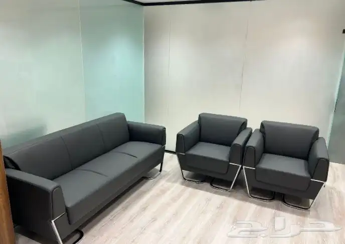 مكتبي كنب جلد و فخم موديلات 12