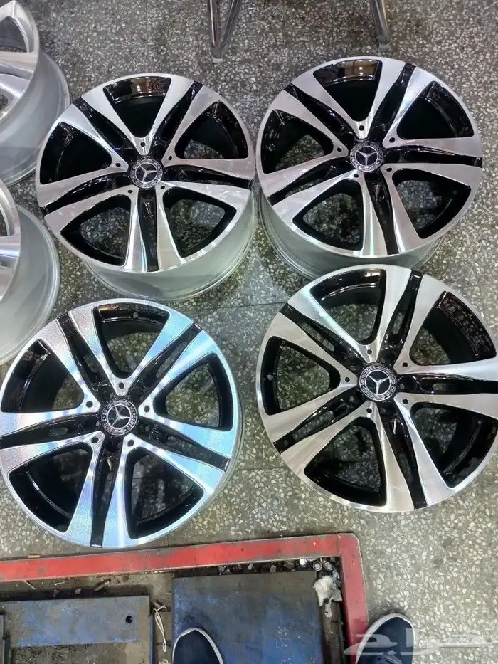 جنوط مرسيدس اصلي وكاله مستخدم نظيف مقاس 18 1