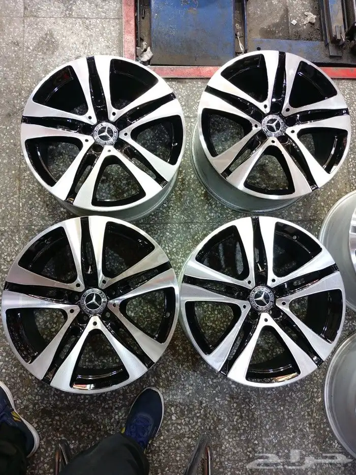 جنوط مرسيدس اصلي وكاله مستخدم نظيف مقاس 18 3