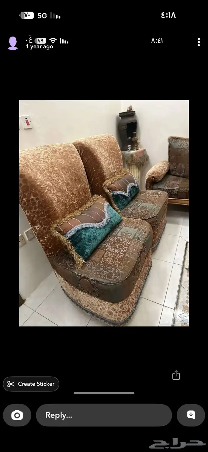 كنب تركي استخدام قليل ونظيييف 4