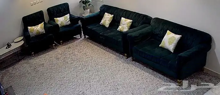 كنب نظيف لون زيتي 7 أشخاص 0