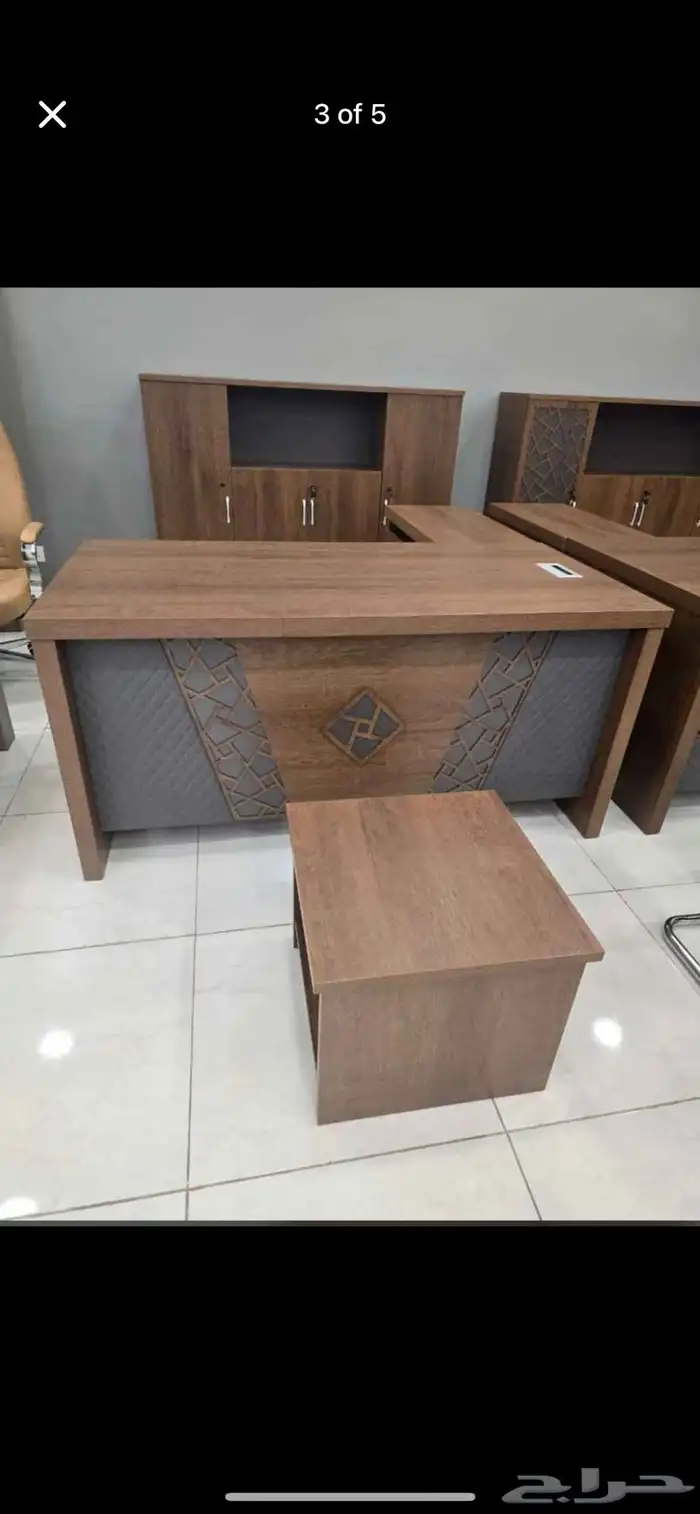 مجموعة مكتب تنفيذي فاخرة مع خزانة 67