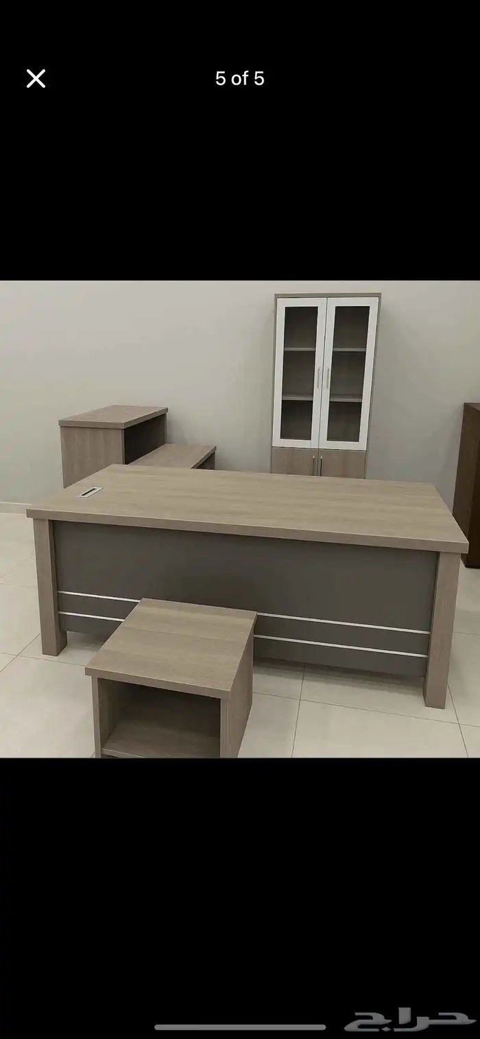 مجموعة مكتب تنفيذي فاخرة مع خزانة 69