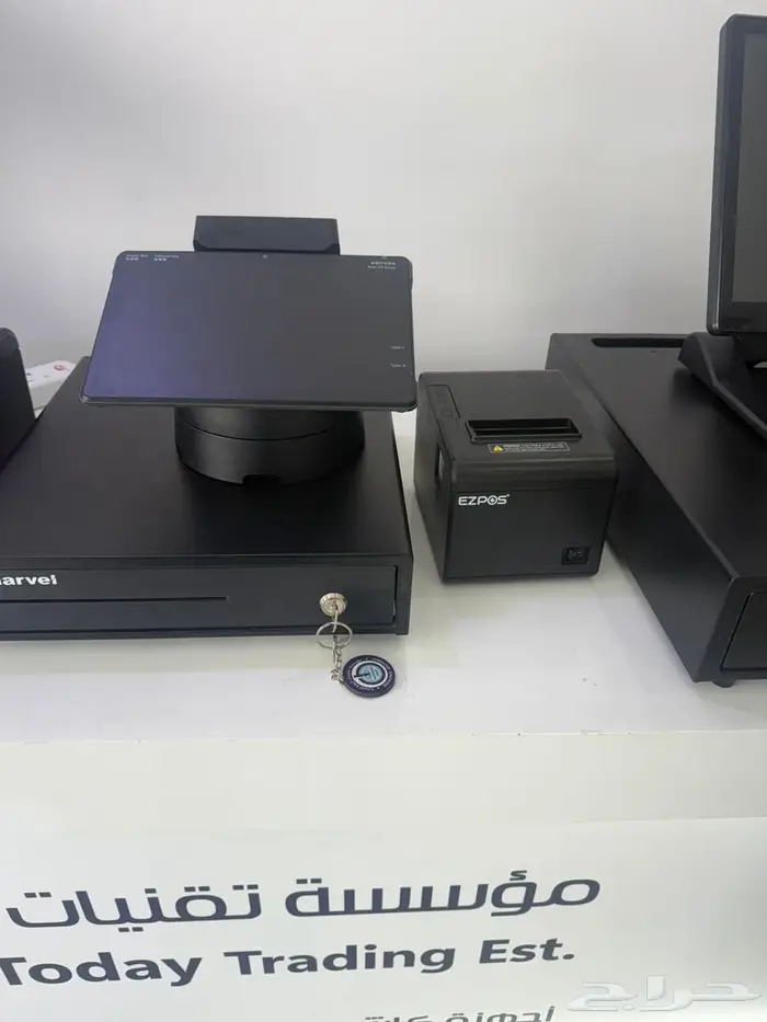 كاشير تابلت مع قاعدة شحن مع طابعة مدمجة 80 معتمد 0