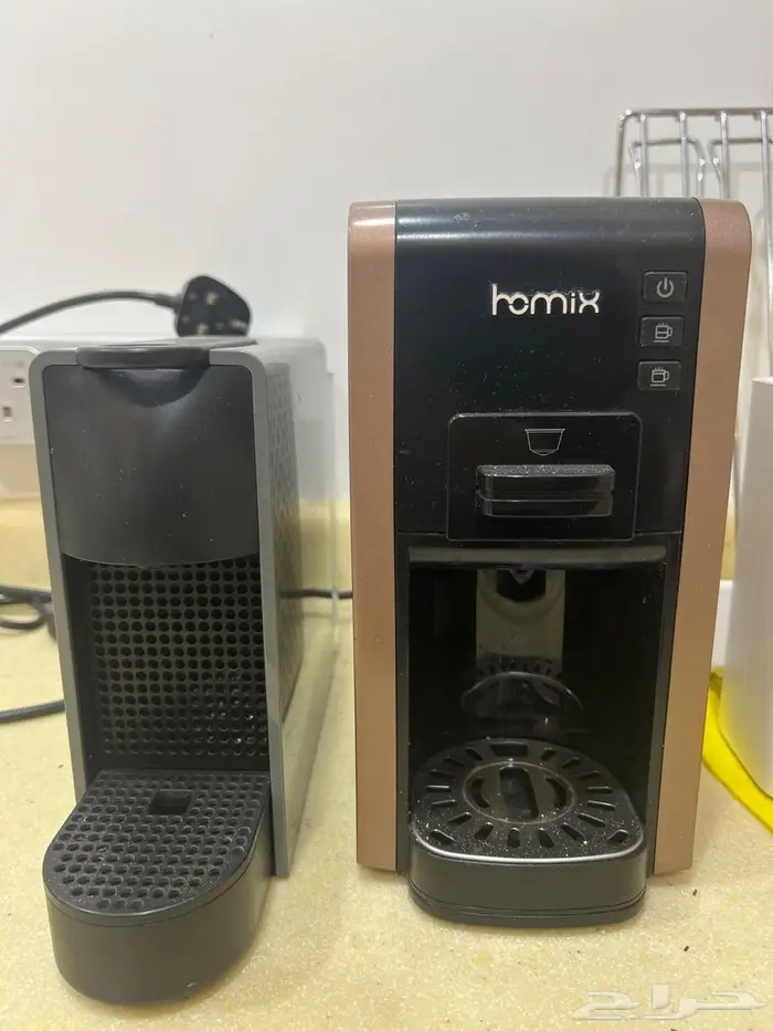 طابعة وجهازين لكبسولات القهوه الكبيره والصغيره 1