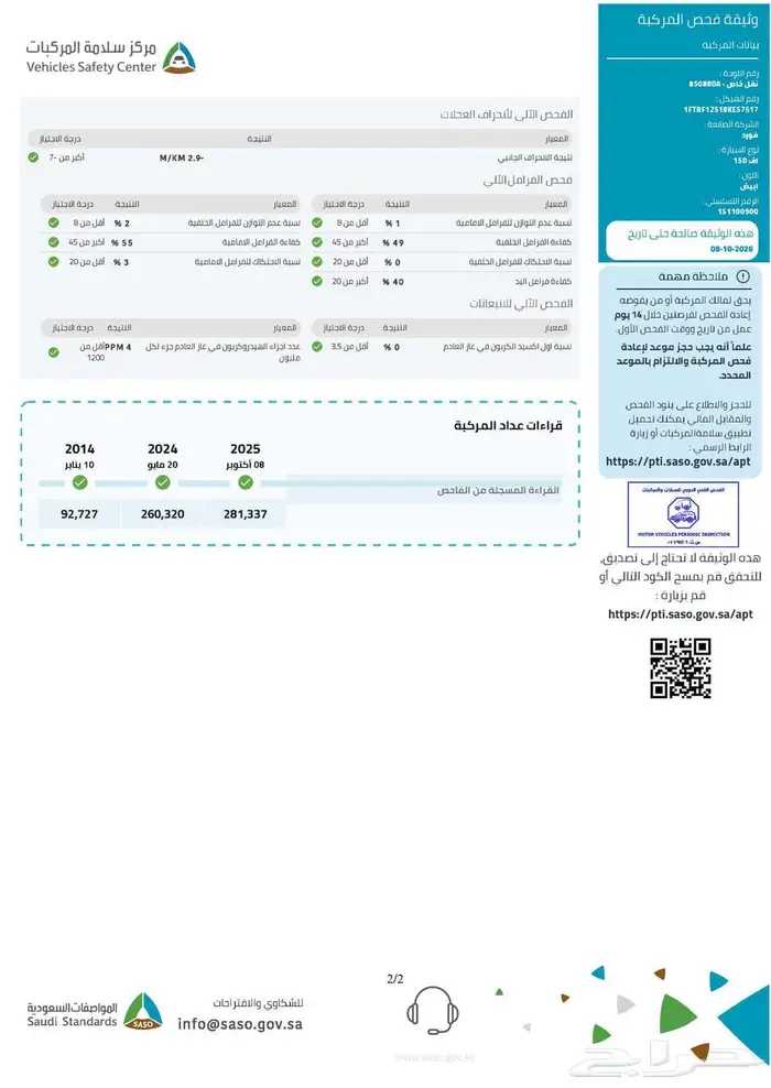 فورد غمارة وربع 2008 اف 150 بدون دبل 10