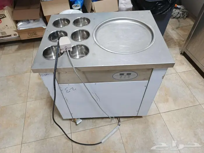 صاج ايسكريم صانعة البسكوت و الوافل ديكور نيون ايسكريم LED 0