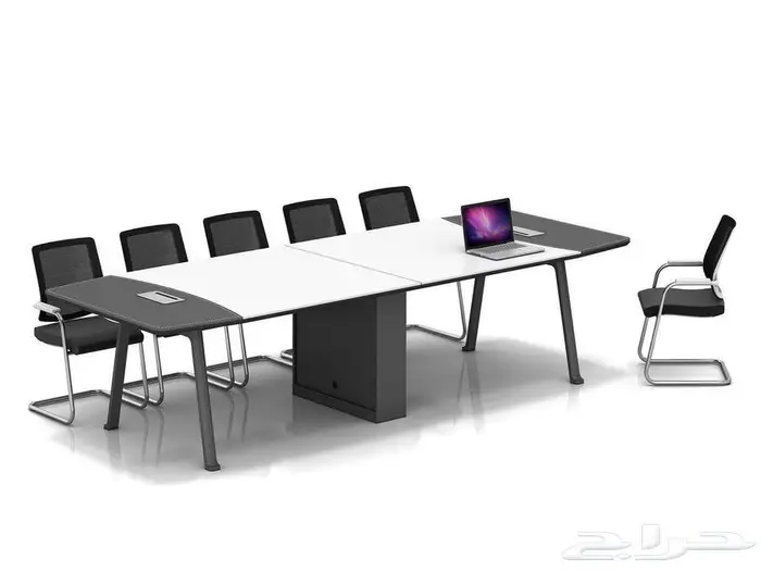 اثاث مكتبي مكاتب الي شركات مودرن فخم ابيض وبارتشن وكراسي 7