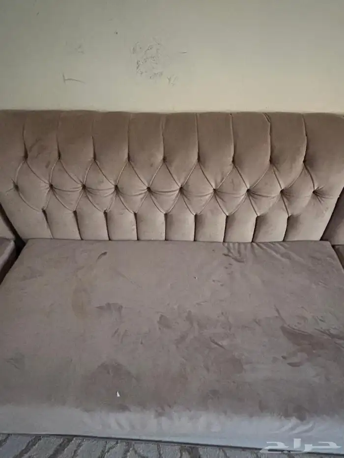 كنب خشبي بقماش مخمل غرفة 4 5 3