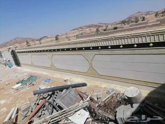 لياسه ملونه تصميم الحجر الطبيعي من اسمنت ابيض وبطاحه اريض 8