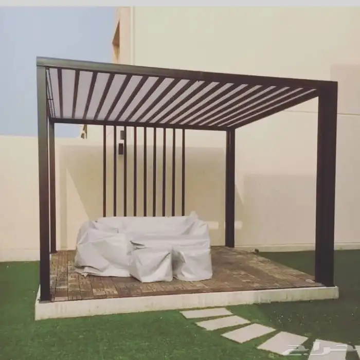 مظلات وسواتر برجولات جلسات ارضيه وجميع أعمال الحداده 8