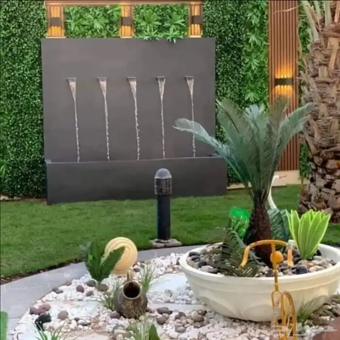 أحواض زراعيه طبيعه وصناعه مع شلالات ونوافير ومظلات 6