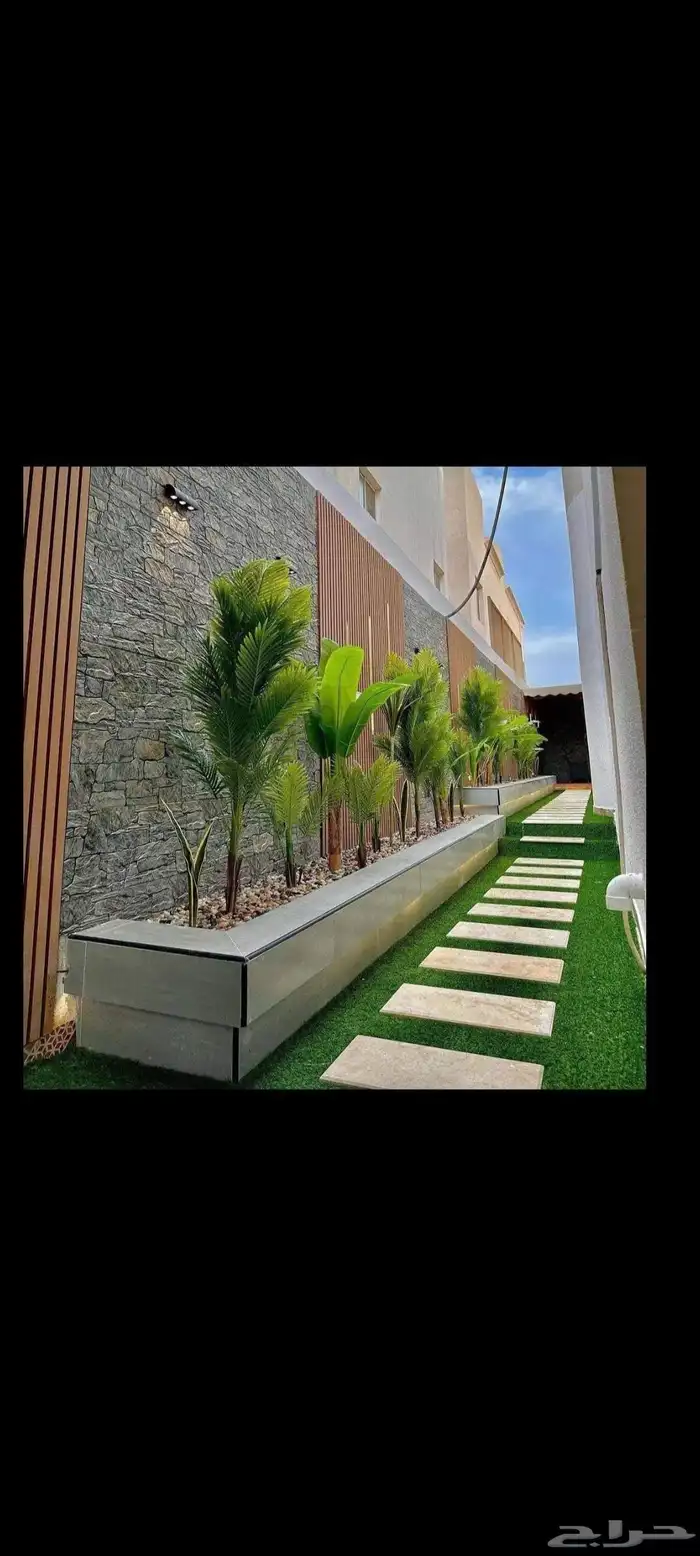 أحواض زراعيه طبيعه وصناعه مع شلالات ونوافير ومظلات 0