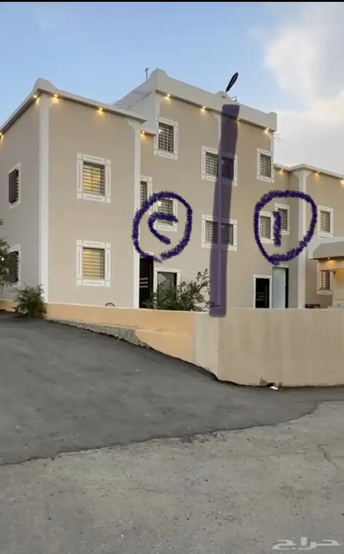 عمارتين متجاوره كل عماره دورين جديده للايجار 3